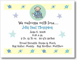 Pen At Hand Stick Figures Birth Announcements - Baby Blanket - Boy